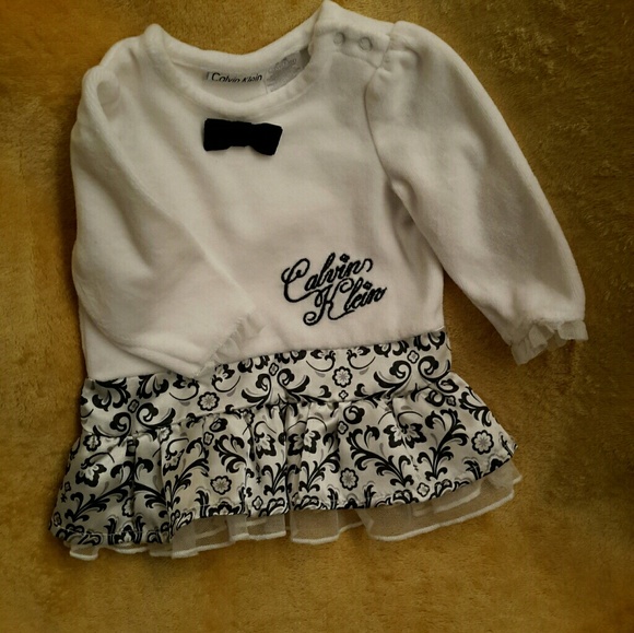 Calvin Klein Dress (Black/White) L-6 - Picture 7 of 7